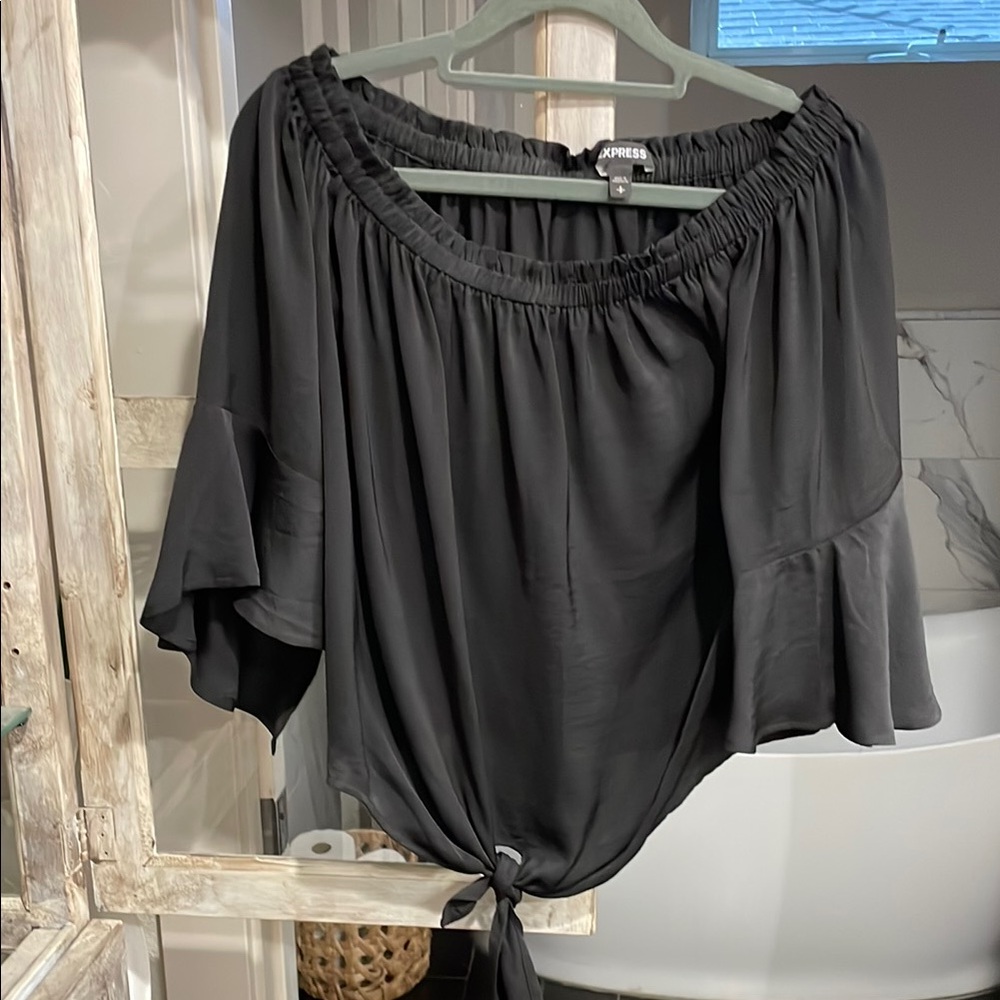 Express Black Off-Shoulder Women's Top